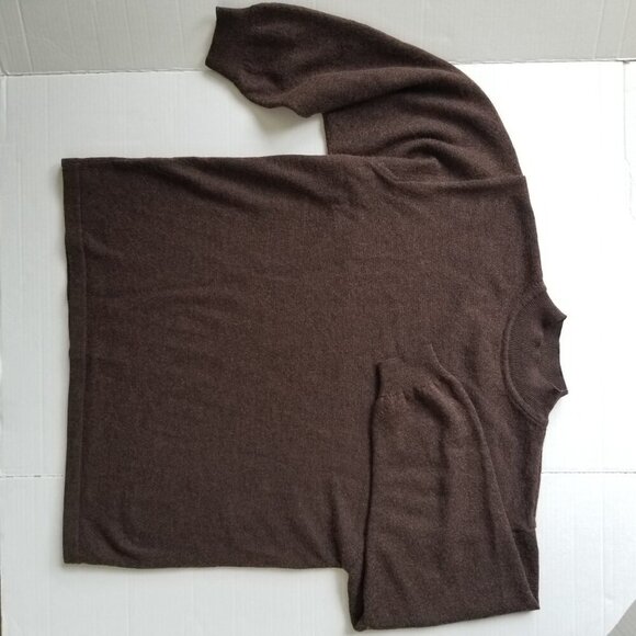 Geoffrey Beene Mens XL Merino Wool Blend Sweater Italian Preppy Minimalist - Picture 4 of 9